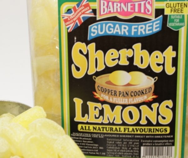 SHERBET LEMONS - BARNETTS - Sugar Free - 90gm